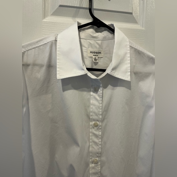 Mens Hudson North Shirt 2X White Classic‎ Button Front Cotton Long Sleeve - Picture 5 of 10